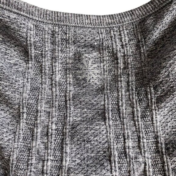Athleta Heathered Gray Ruched Workout Tank with Ribbed Detail Sz XS Workout Yoga - Picture 6 of 8